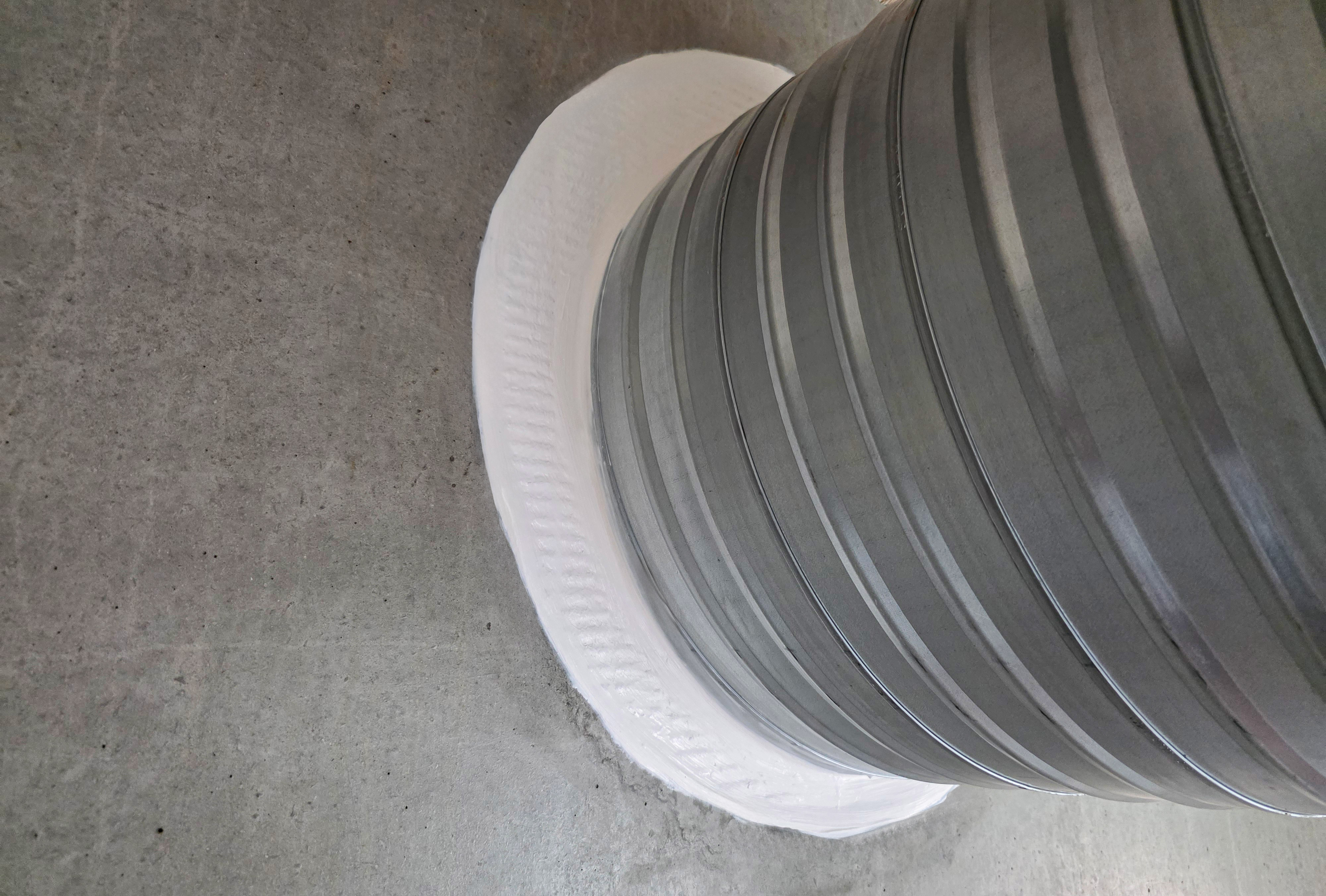 Fire protection board around ventilation pipe